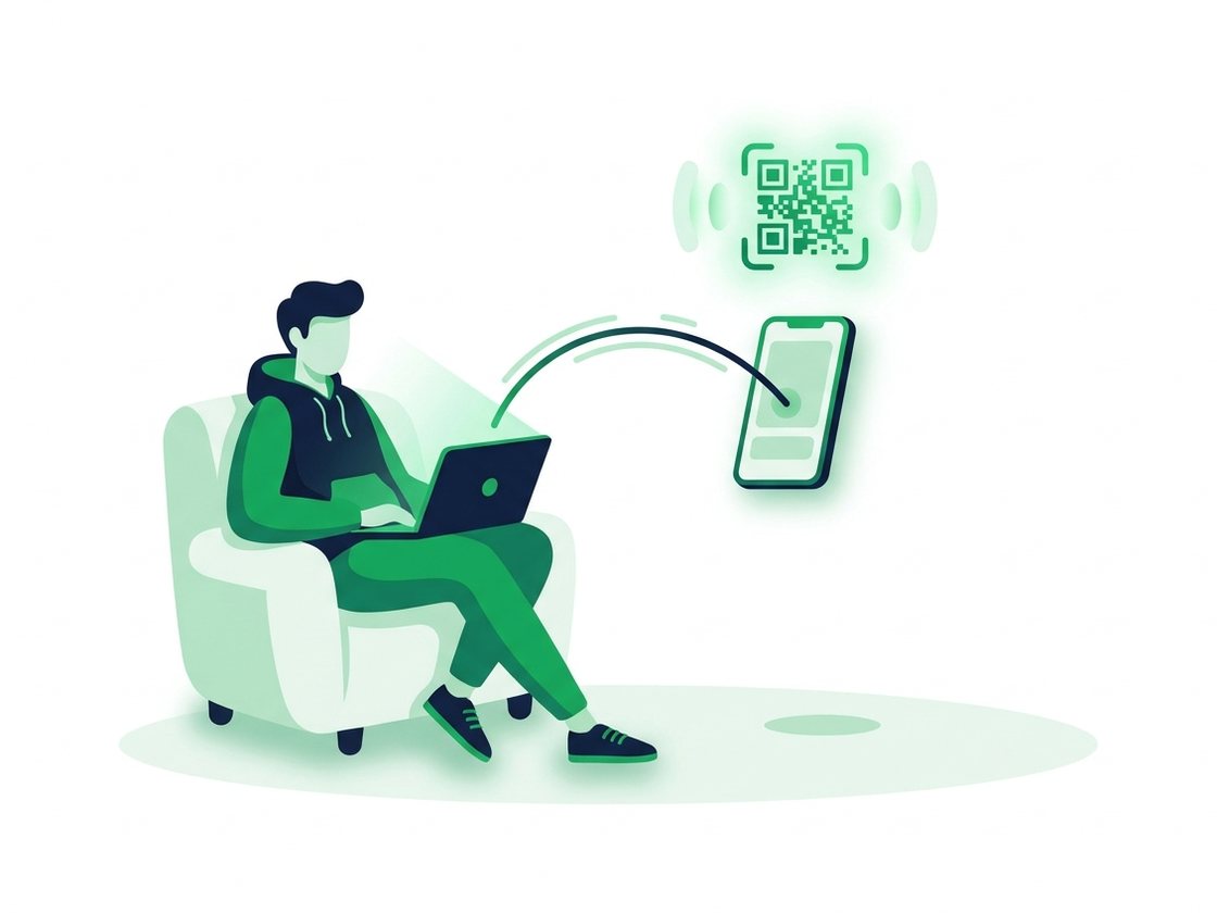 Sharing files from a laptop to a phone with a link